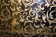 Decourative Etched glass mirror
