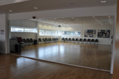 Mirror glass for dance Schools and gyms full size safety glass mirrors for gyms and studios supplied and installed northern ireland Glazier